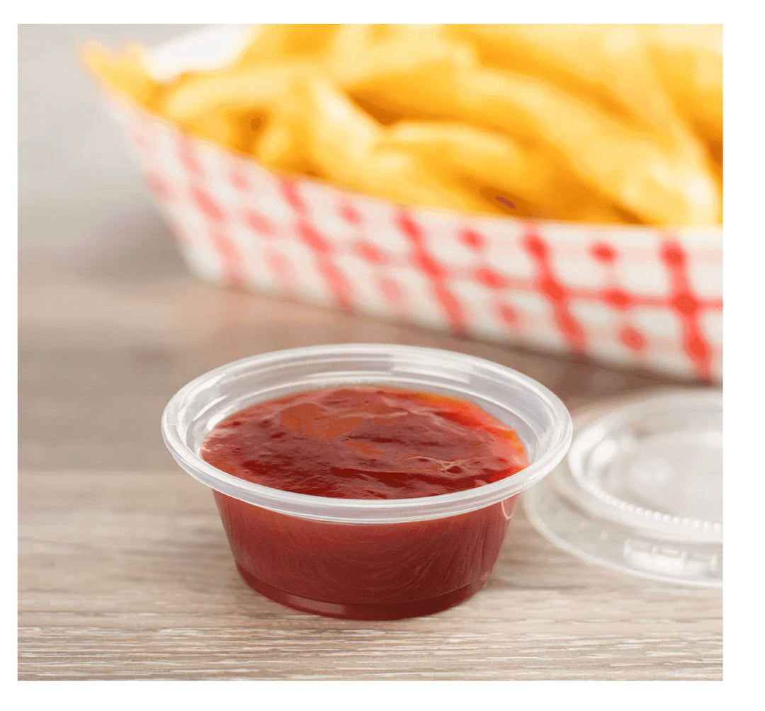 Portion Cups (Squat), 1 oz , PP Plastic, Clear - (Case of 2,500)