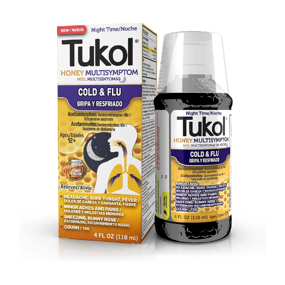 Tukol Honey Night Time Cold&flu 4 oz - Case - 3 Units