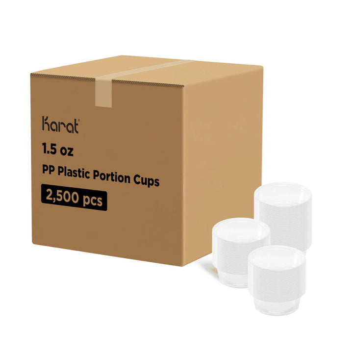 Portion Cups, 1.5 oz, Clear, PP Plastic - (Case of 2,500)