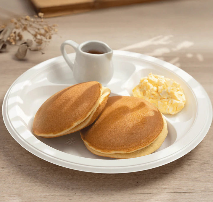 10.25" Mineral Filled PP Plate, Round, 3-compartment, White - 500 Pcs