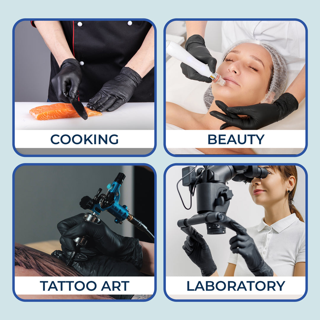 CHA Essential Nitrile Exam Gloves - Black