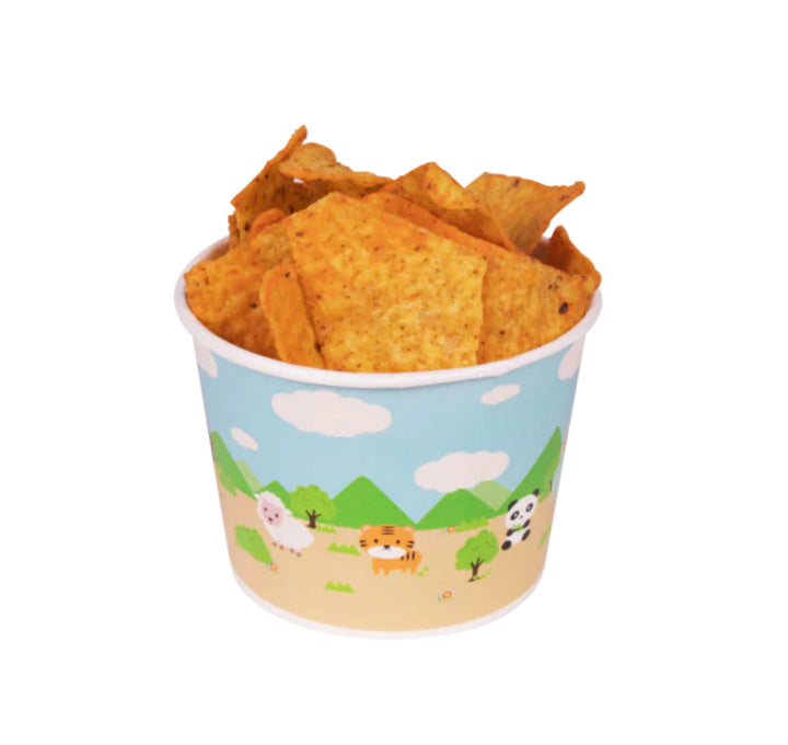 12oz Double Poly Paper Hot/Cold Food Cups (100mm), Safari - 1,000 pcs