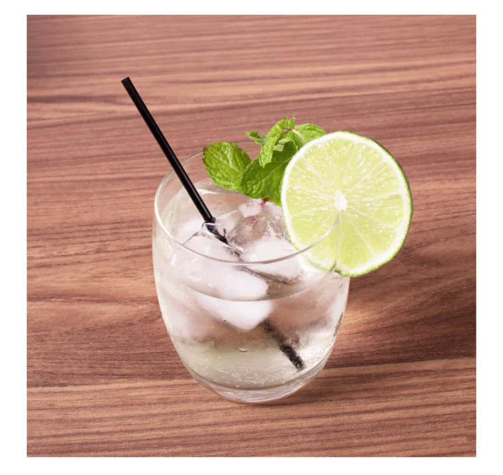 Sip Stir Straws, 5.25", .1", Black, Unwrapped, - 10,000 pcs