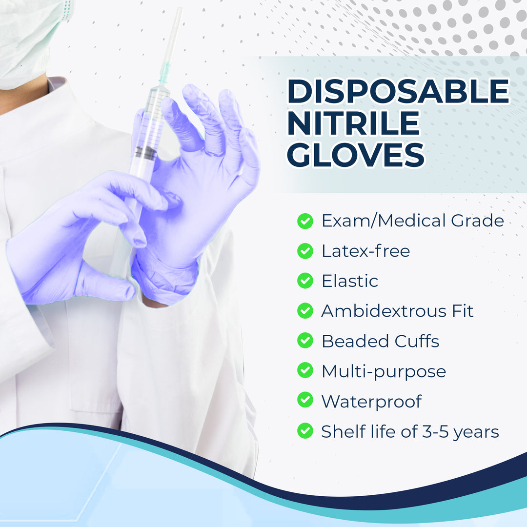 INTCO Touchflex Chemo Rated 4.3mil Nitrile Exam Gloves - Purple/Blue