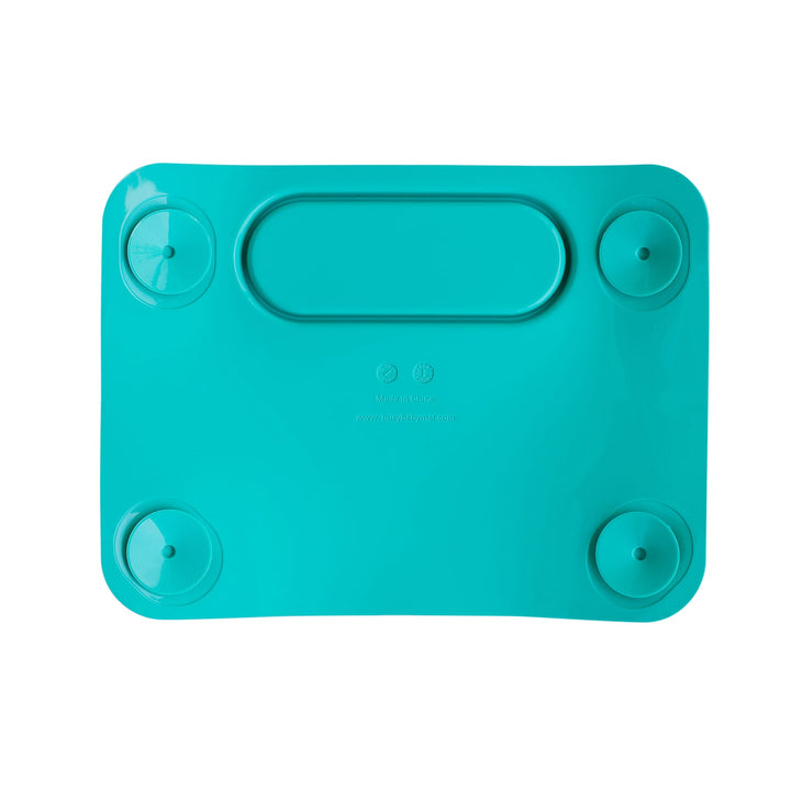 Alfombra de silicona de bebé ocupada con correas de juguete