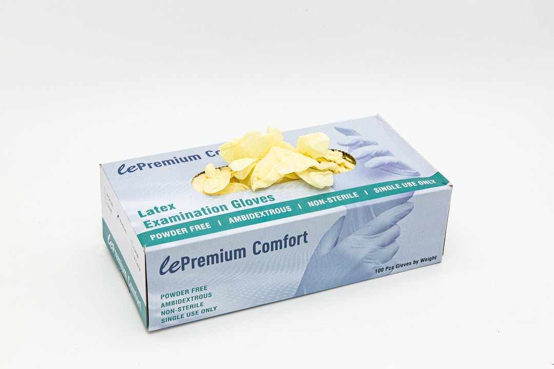 Lepremium Latex Exam Gloves - Powder Free