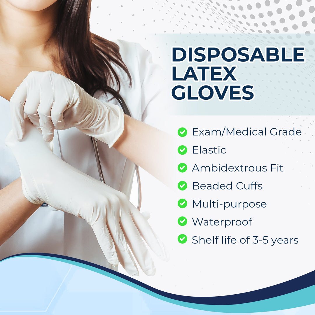 Tekmedic Latex Exam Gloves 5-6mil